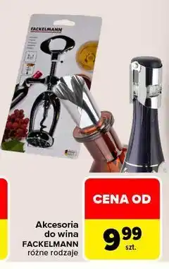 Carrefour Korek do wina z pompką próżniową Fackelmann oferta