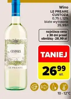 Carrefour Wino wytrawne Le Preare Custoza Doc oferta
