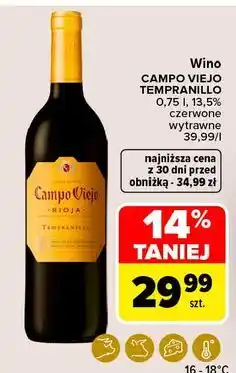 Carrefour Wino Campo Viejo Tempranillo oferta