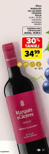 Carrefour Wino Marques De Caceres Rioja oferta