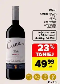 Carrefour Wino Cune Rioja oferta