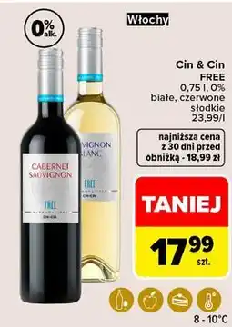 Carrefour Wino Cin&Cin Sauvignon Blanc Free oferta