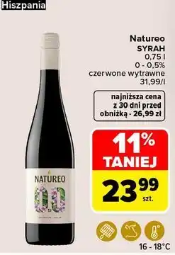 Carrefour Wino Natureo Free Torres Syrah oferta