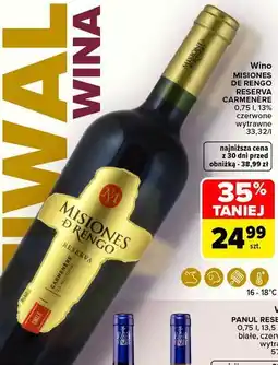 Carrefour Wino czerwone wytrawne Misiones D'rengo Reserva oferta