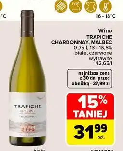 Carrefour Wino Trapiche Chardonnay oferta