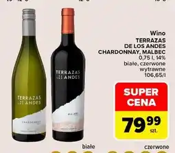 Carrefour Wino chardonnay wytrawne Terrazas De Los Andes oferta