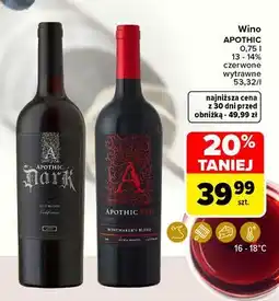 Carrefour Wino Apothic Dark Dry oferta