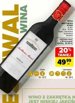 Carrefour Wino wytrawne Chateau Tanunda Chardonnay oferta