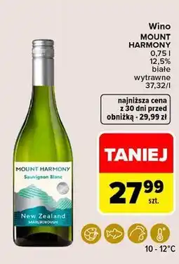 Carrefour Wino Mount Harmony Sauvignon Blanc oferta