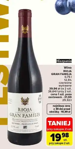 Carrefour Wino Rioja Gran Familia oferta
