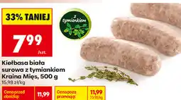 Biedronka Kiełbasa biała surowa z tymiankiem Kraina Mięs oferta