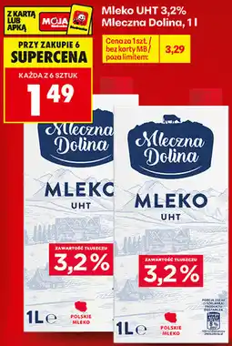 Biedronka Mleko UHT 3,2% Mleczna Dolina oferta