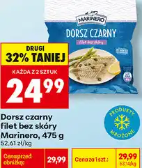 Biedronka Dorsz czarny filet bez skóry Marinero oferta