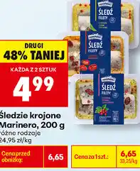 Biedronka Śledzie krojone Marinero oferta