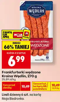 Biedronka Frankfurterki wędzone Kraina Wędlin oferta