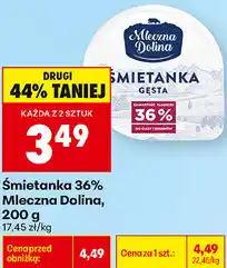Biedronka Śmietanka 36% Mleczna Dolina oferta