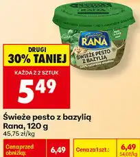 Biedronka Świeże pesto z bazylią Rana oferta