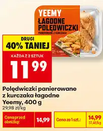 Biedronka Półedwiczki panierowane z kurczaka łagodne Yeemy oferta