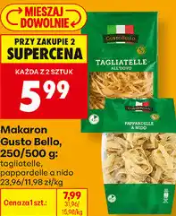 Biedronka Makaron Gusto Bello tagliatelle, pappardelle a nido oferta