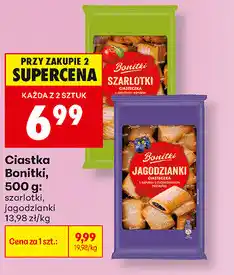 Biedronka Ciastka Bonitki, 500 g: szarlotki, jagodzianki oferta