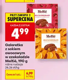 Biedronka Galaretka z sokiem owocowym w czekoladzie Meltié oferta