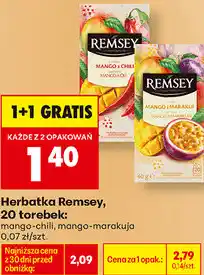 Biedronka Herbatka Remsey, 20 torebek (mango-chili, mango-marakuja) oferta