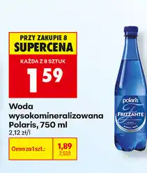 Biedronka Woda wysokomineralizowana Polaris oferta