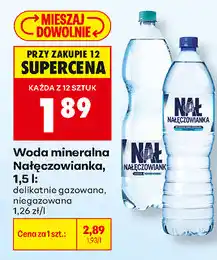 Biedronka Woda mineralna Nałęczowianka oferta