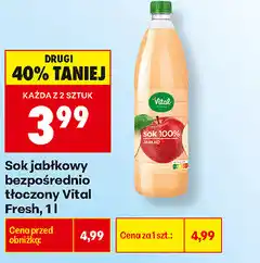 Biedronka Sok jabłkowy bezpośrednio tłoczony Vital Fresh oferta
