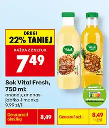 Biedronka Sok Vital Fresh oferta