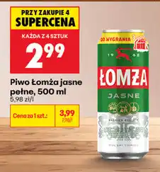 Biedronka Piwo Łomża Jasne Pełne oferta