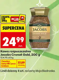 Biedronka Kawa rozpuszczalna Jacobs Cronat Gold oferta