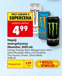 Biedronka Napój energetyczny Monster oferta