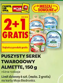 Biedronka Puszysty serek twarogowy Almette oferta