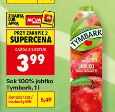 Biedronka Sok 100% jabłko Tymbark oferta