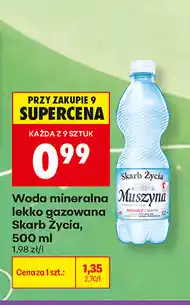 Biedronka Woda mineralna lekko gazowana Skarb Życia Muszyna oferta