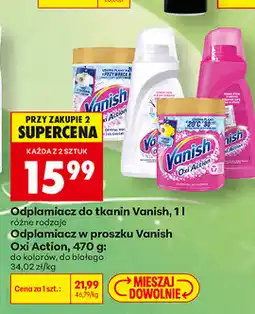 Biedronka Odplamiacz do tkanin Vanish / Odplamiacz w proszku Vanish Oxi Action oferta