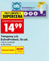 Biedronka Tampony o.b. ExtraProtect, 16 szt oferta