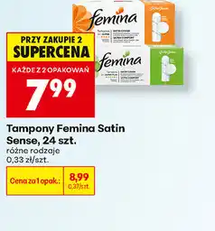 Biedronka Tampony Femina Satin Sense, 24 szt oferta