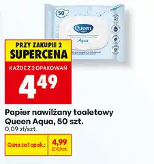 Biedronka Papier nawilżany toaletowy Queen Aqua, 50 szt oferta