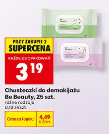 Biedronka Chusteczki do demakijażu Be Beauty, 25 szt oferta