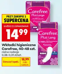 Biedronka Wkładki higieniczne Carefree, 40-48 szt oferta