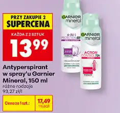 Biedronka Antyperspirant w spray'u Garnier Mineral oferta