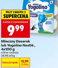 Biedronka Mleczny Deserek lub Yogolino Nestlé oferta