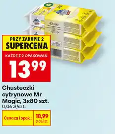 Biedronka Chusteczki cytrynowe Mr Magic oferta