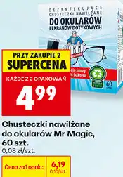 Biedronka Chusteczki nawilżane do okularów Mr Magic oferta