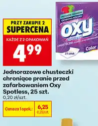 Biedronka Jednorazowe chusteczki chroniące pranie przed zafarbowaniem Oxy Spotless oferta