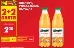 Biedronka Sok 100% pomarańcza Riviva oferta