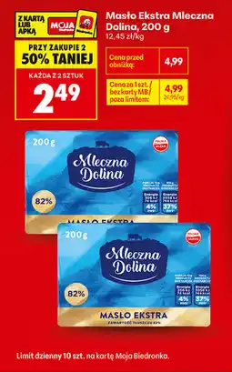 Biedronka Masło Ekstra Mleczna Dolina oferta