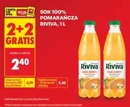 Biedronka Sok pomarańcza Riviva 100% oferta